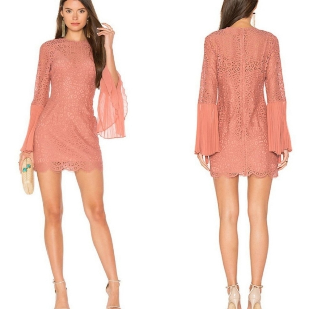 KEEPSAKE The Label Be The One Lace Dress Cinnamon Pink - Picture 3 of 15